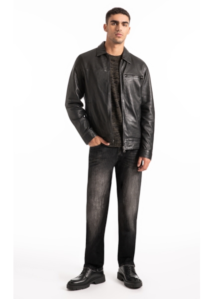 Jaqueta Natural Leather Golf Preto
