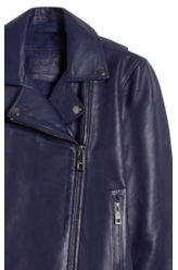 Jaqueta Natural Leather Signature Purple Blue