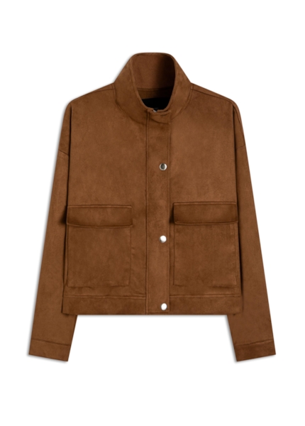 Jaqueta Nobu Press Buttom Camel