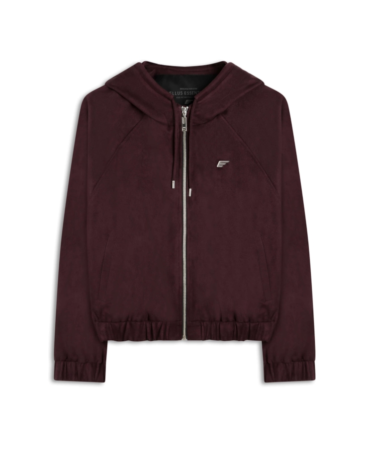 Jaqueta Nobu Raglan Hood Dark Wine