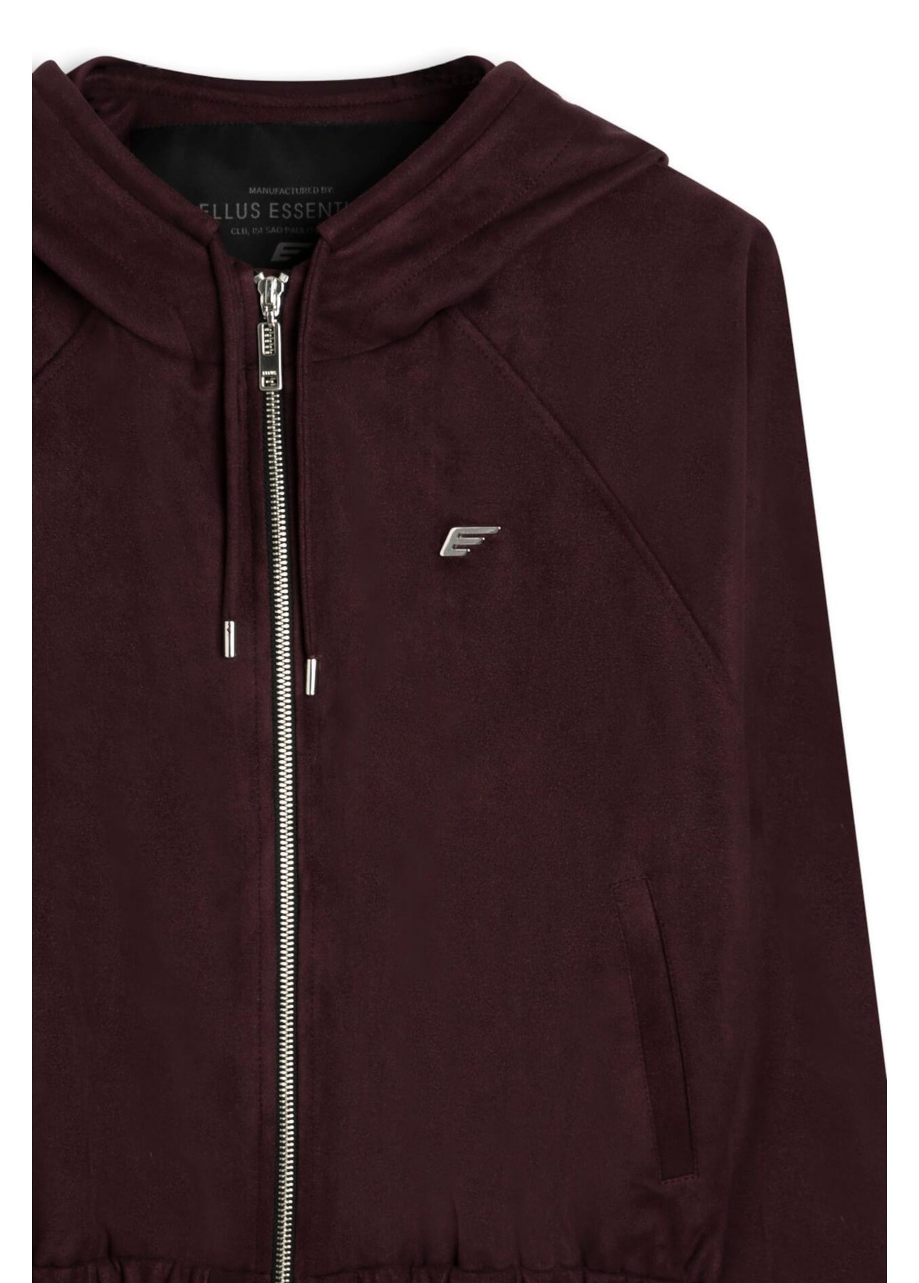 Jaqueta Nobu Raglan Hood Dark Wine