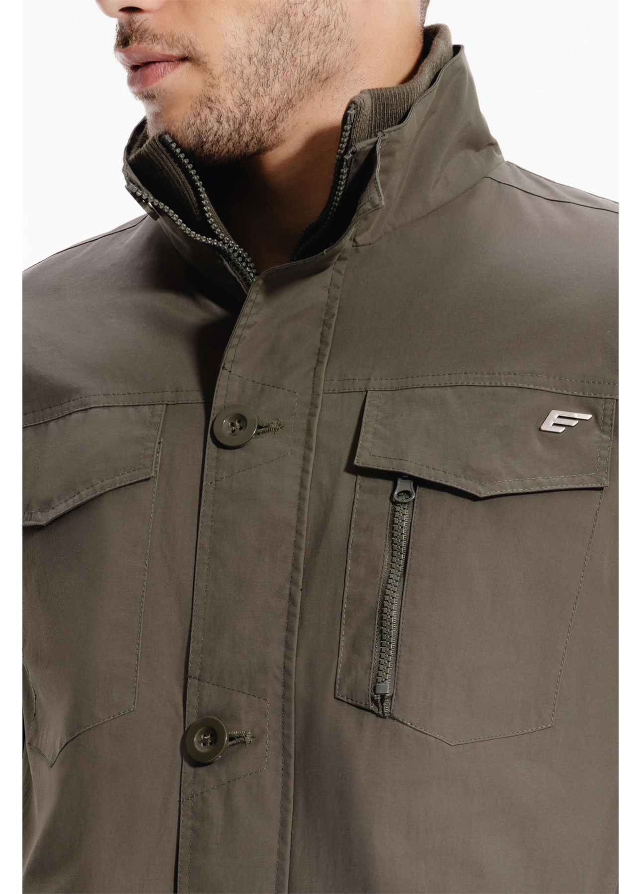 Jaqueta Ny Twill Pockets Verde Militar