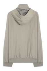 Jaqueta Nylon Crinkle Cinza Claro