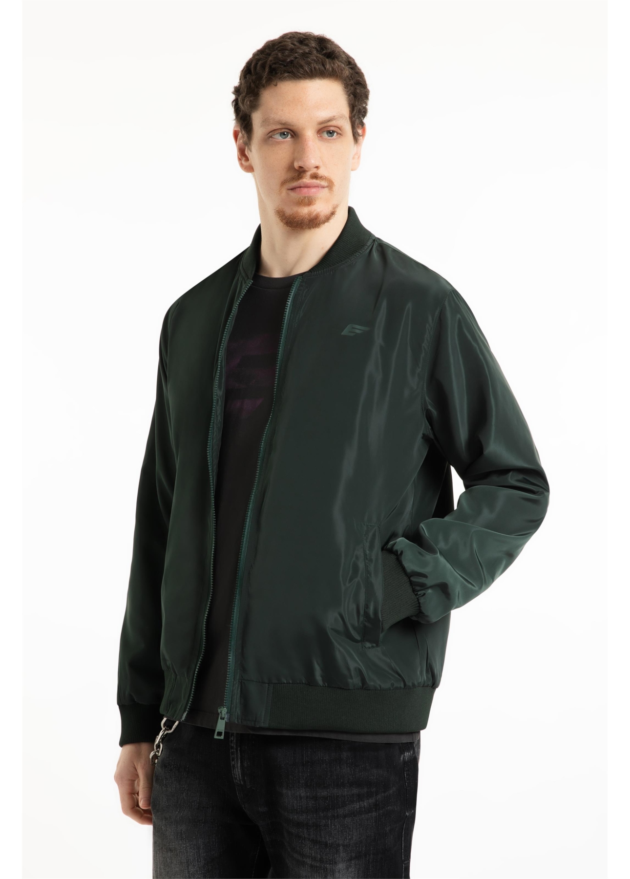 Jaqueta Nylon Light Bomber Verde Escuro