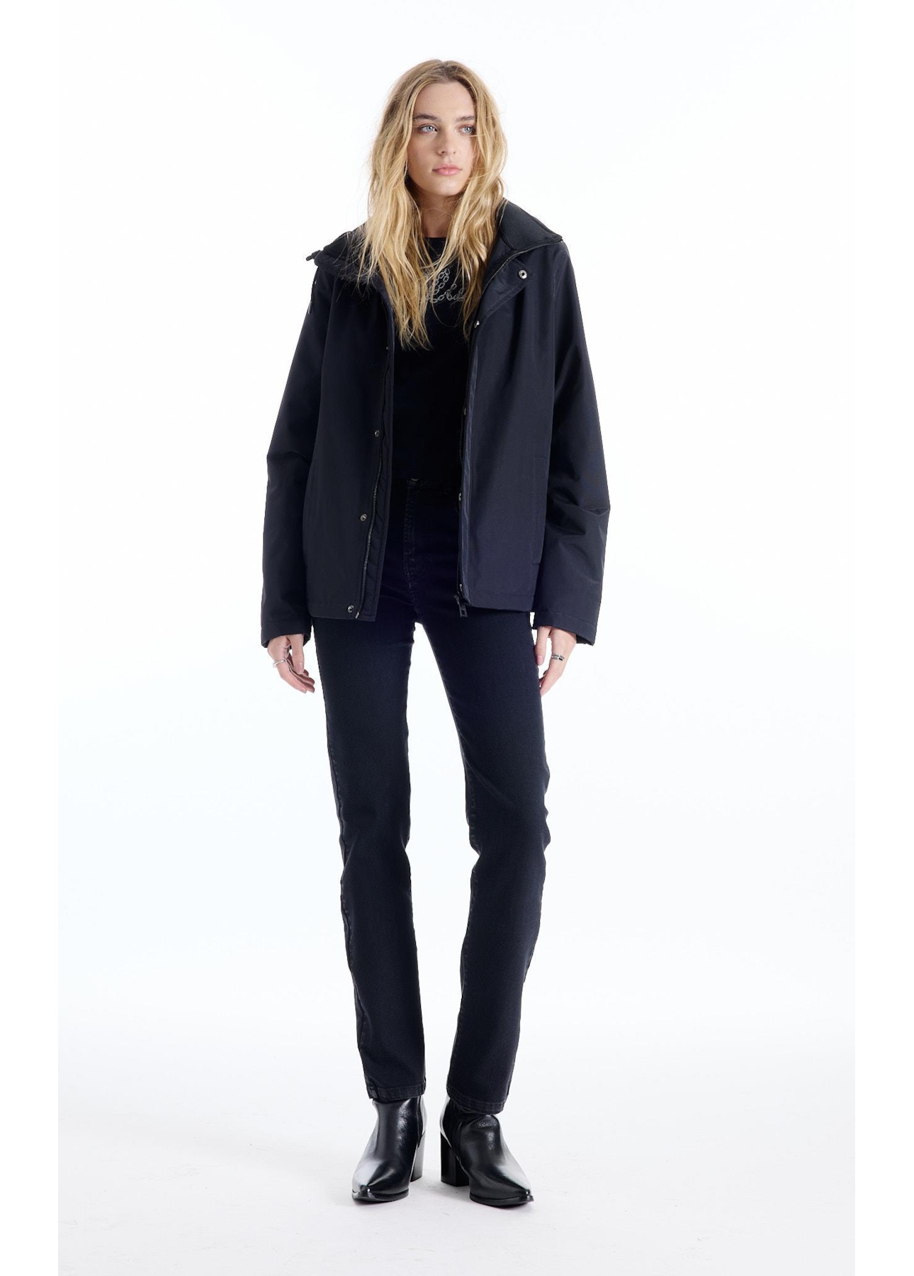 Jaqueta Nylon Ny Ribbon Hood Preto