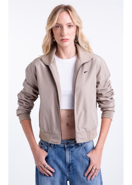 Jaqueta Nylon Padding Bomber Caqui