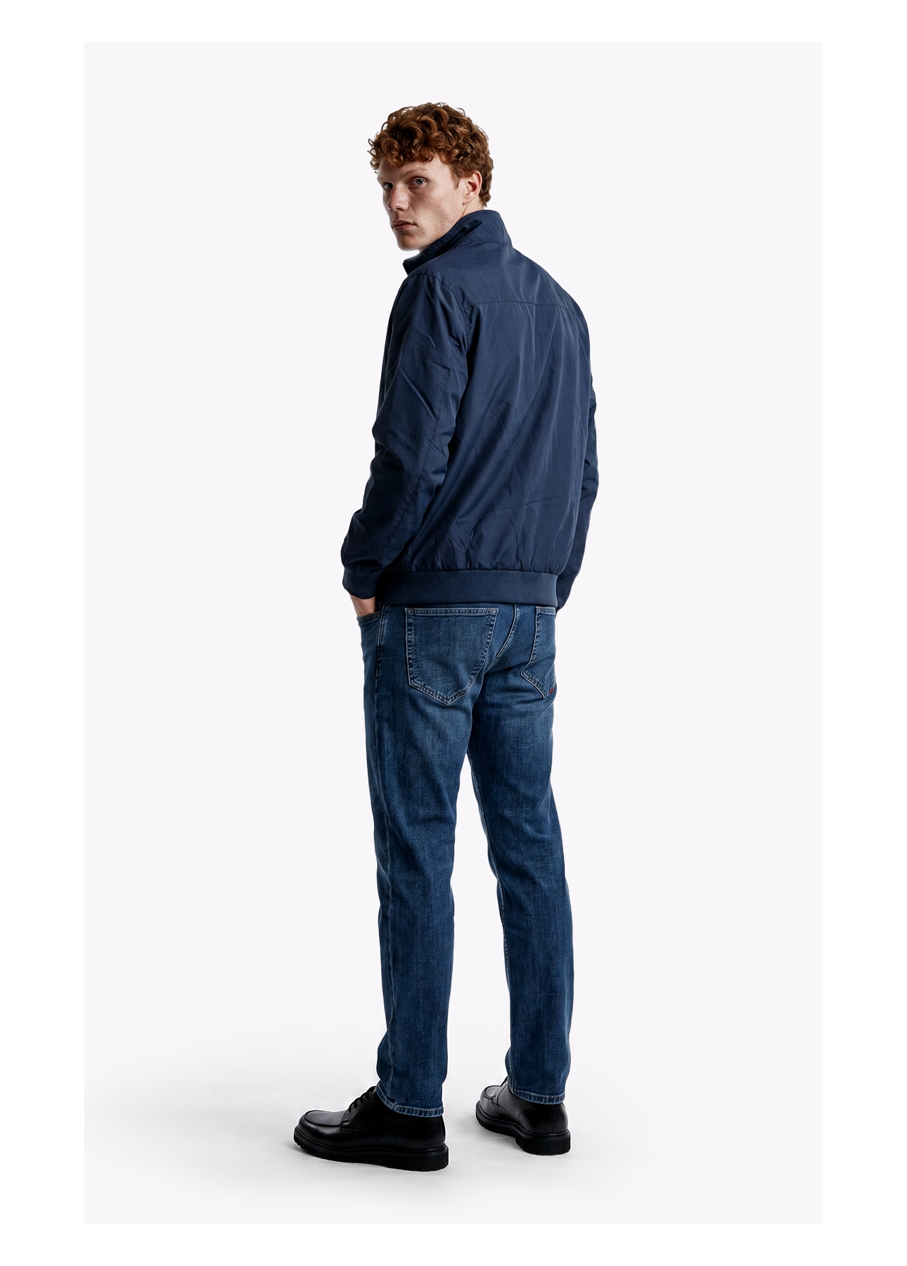 Jaqueta Nylon Padding Bomber Dark Navy