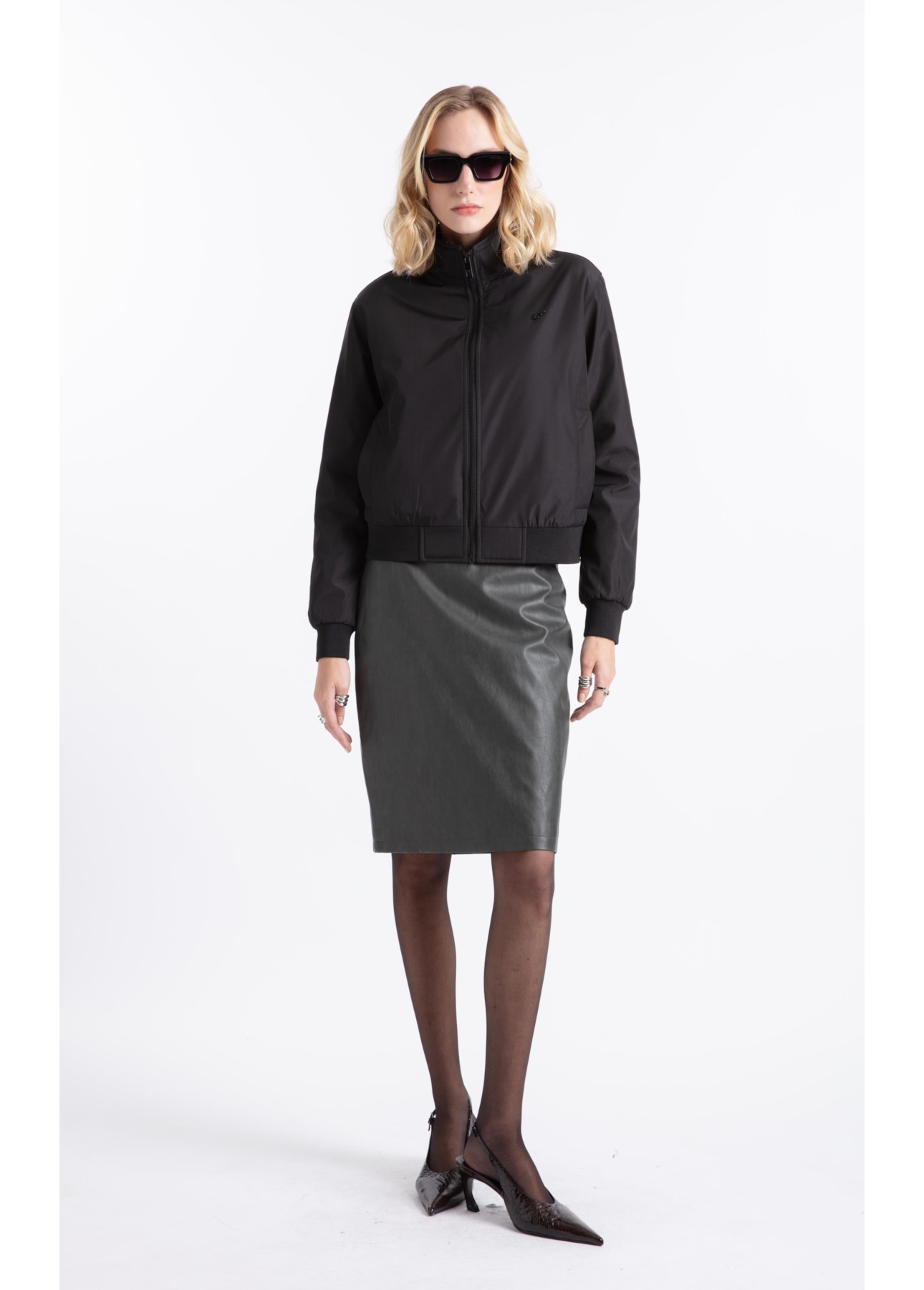 Jaqueta Nylon Padding Bomber Preto