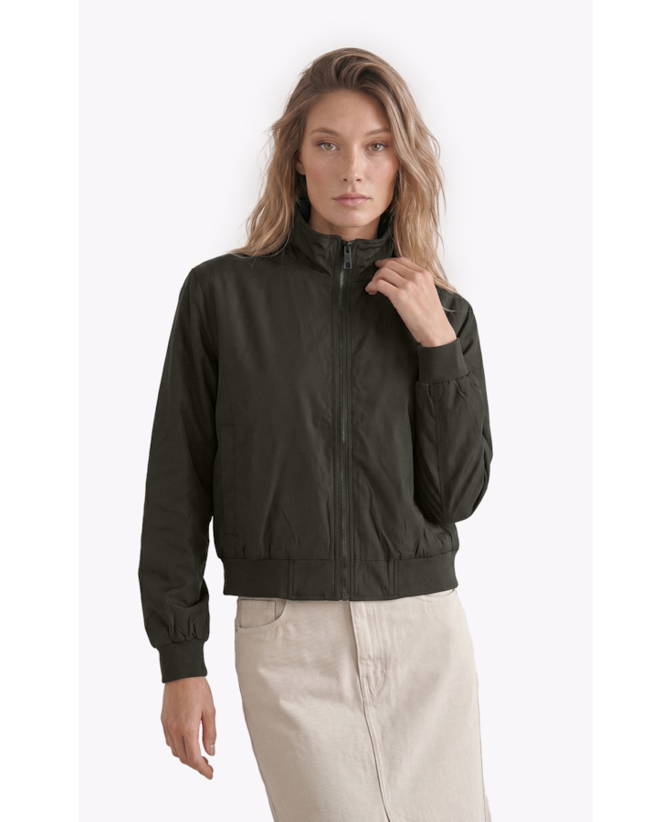 Jaqueta Nylon Padding Bomber  Tabaco