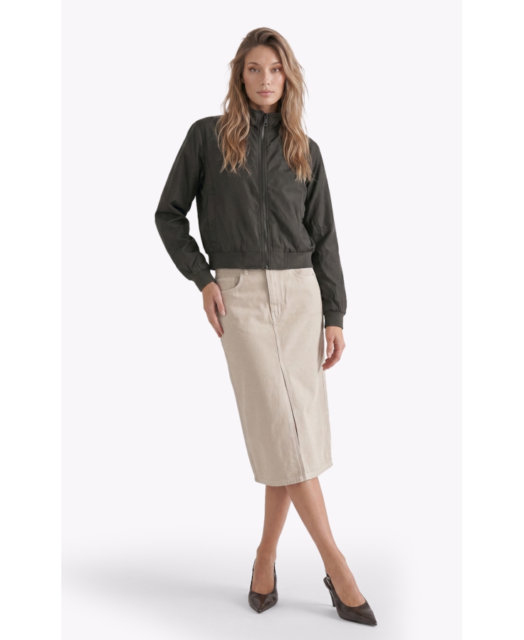 Jaqueta Nylon Padding Bomber  Tabaco