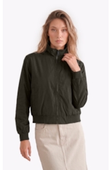Jaqueta Nylon Padding Bomber  Tabaco