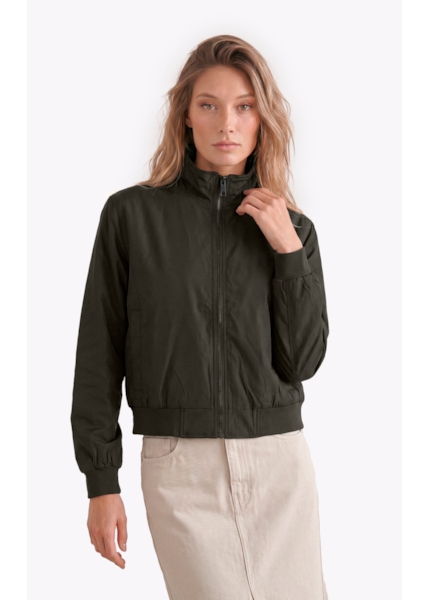 Jaqueta Nylon Padding Bomber  Tabaco