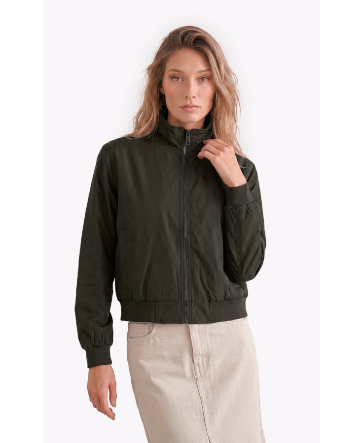Jaqueta Nylon Padding Bomber  Tabaco