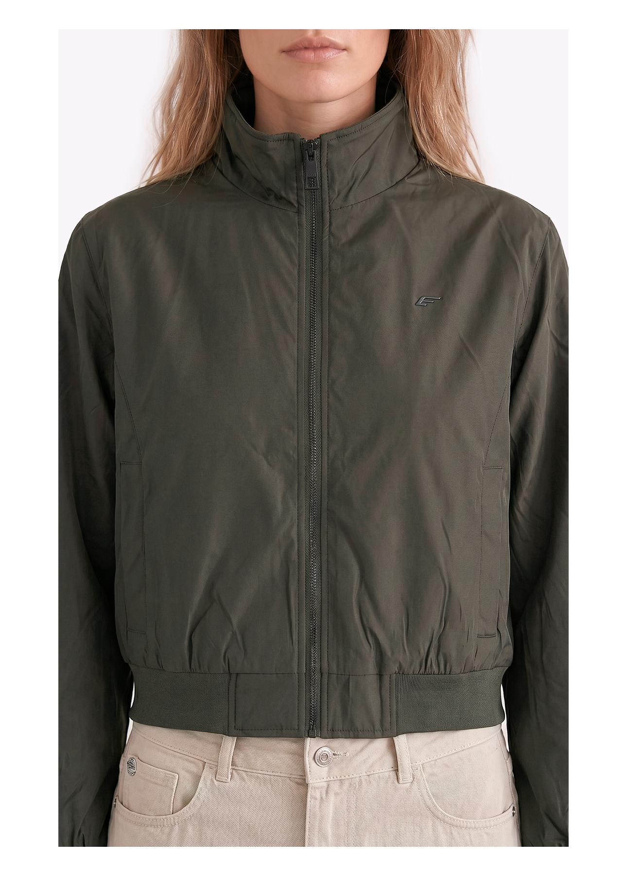 Jaqueta Nylon Padding Bomber  Tabaco