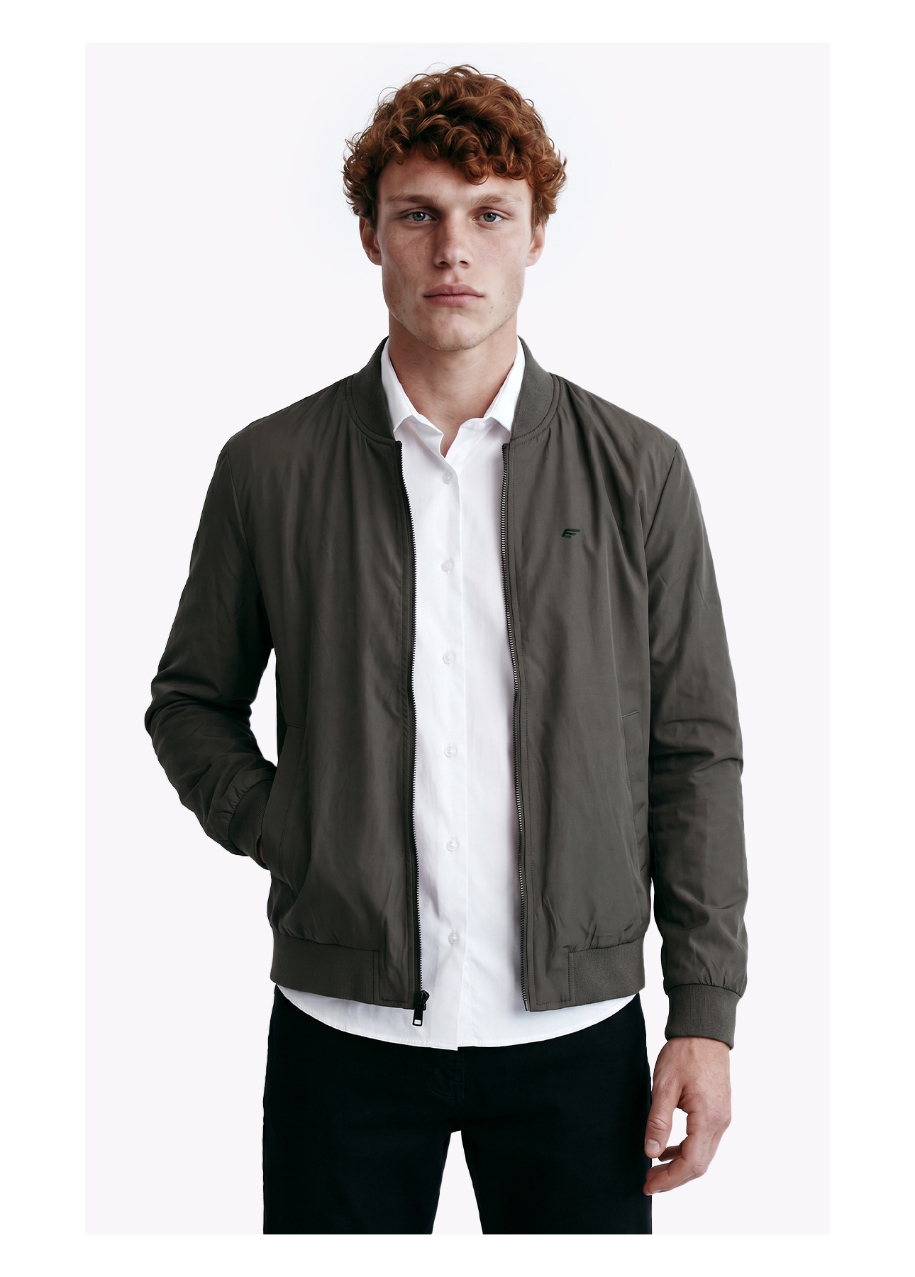 Jaqueta Nylon Padding College Bomber Tabaco