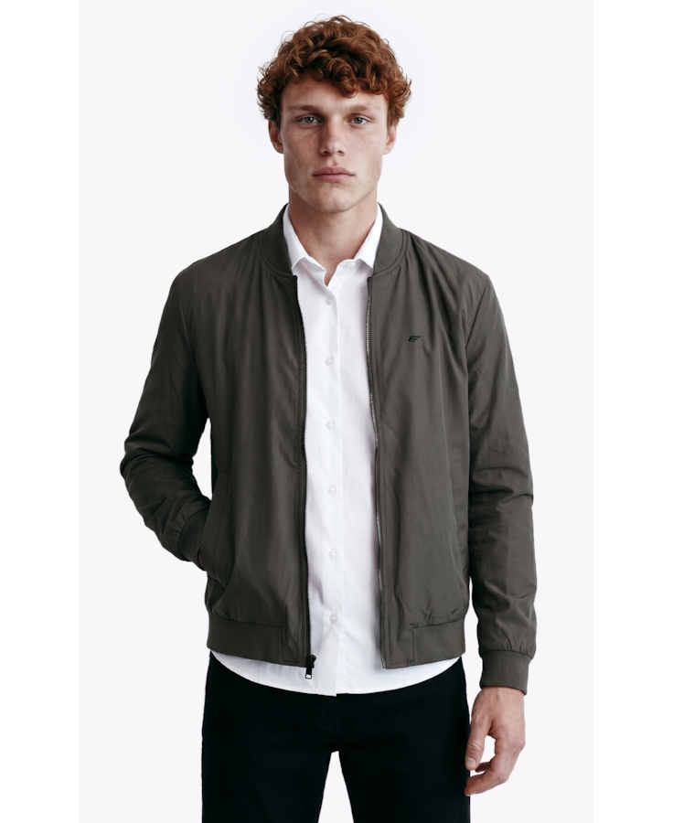 Jaqueta Nylon Padding College Bomber Tabaco