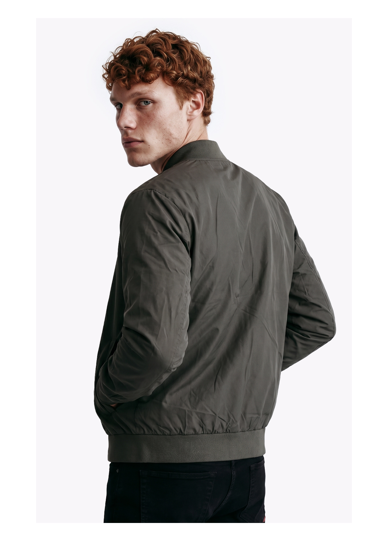 Jaqueta Nylon Padding College Bomber Tabaco