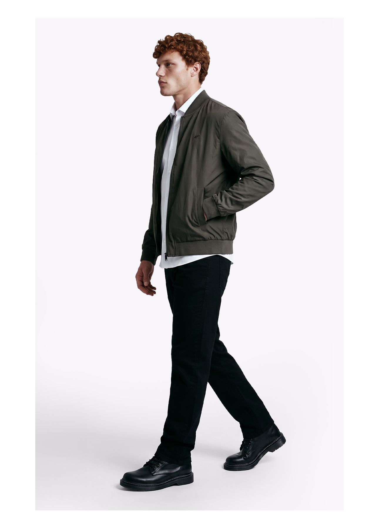 Jaqueta Nylon Padding College Bomber Tabaco
