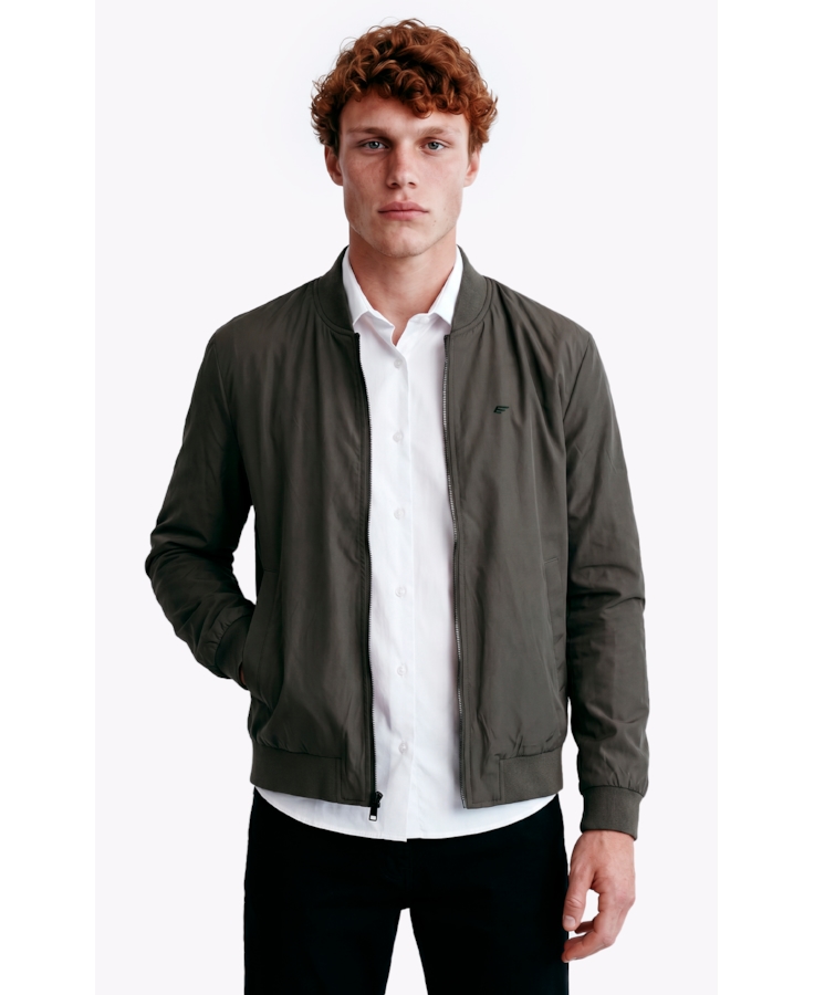 Jaqueta Nylon Padding College Bomber Tabaco