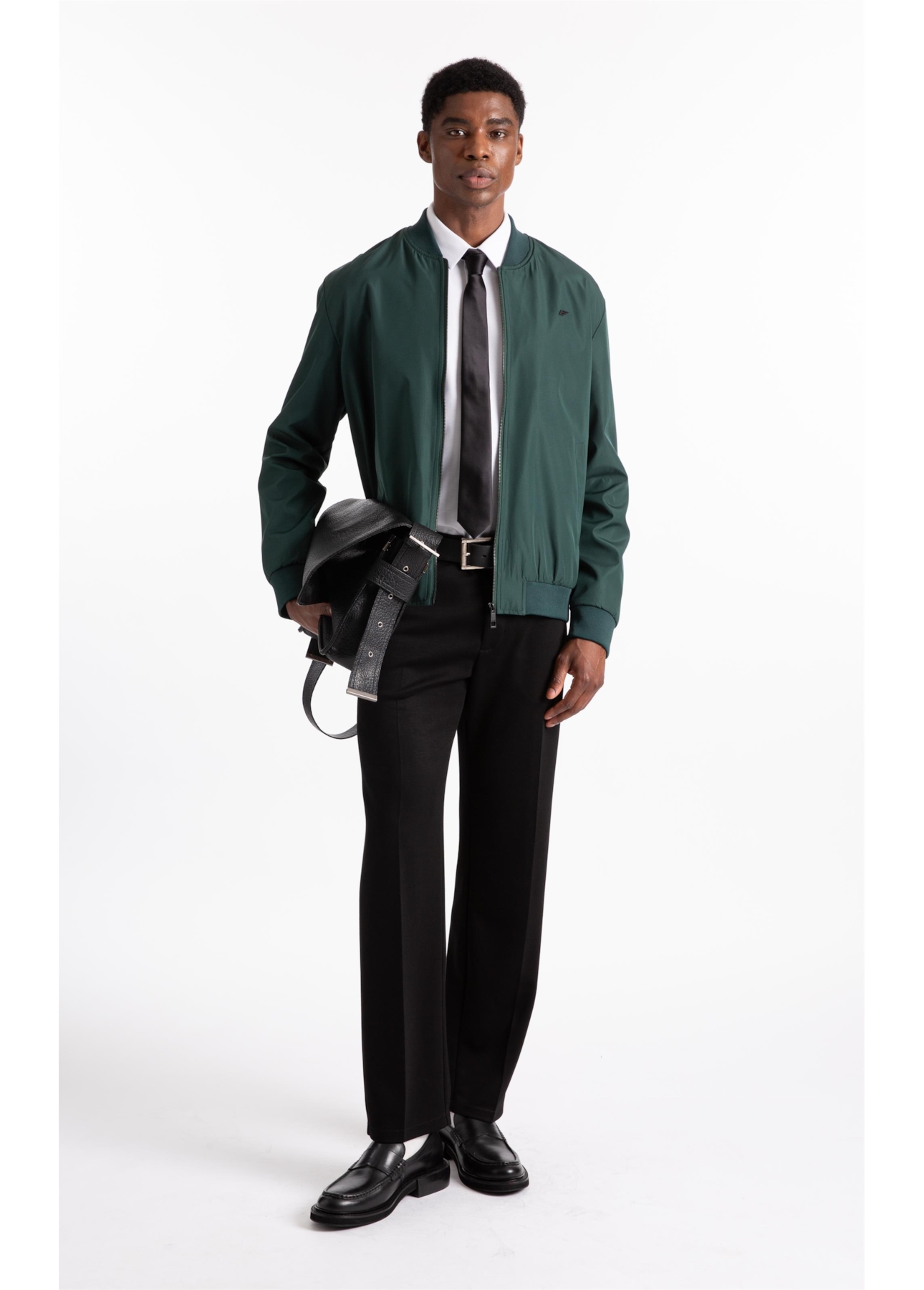 Jaqueta Nylon Padding College Bomber Verde Escuro