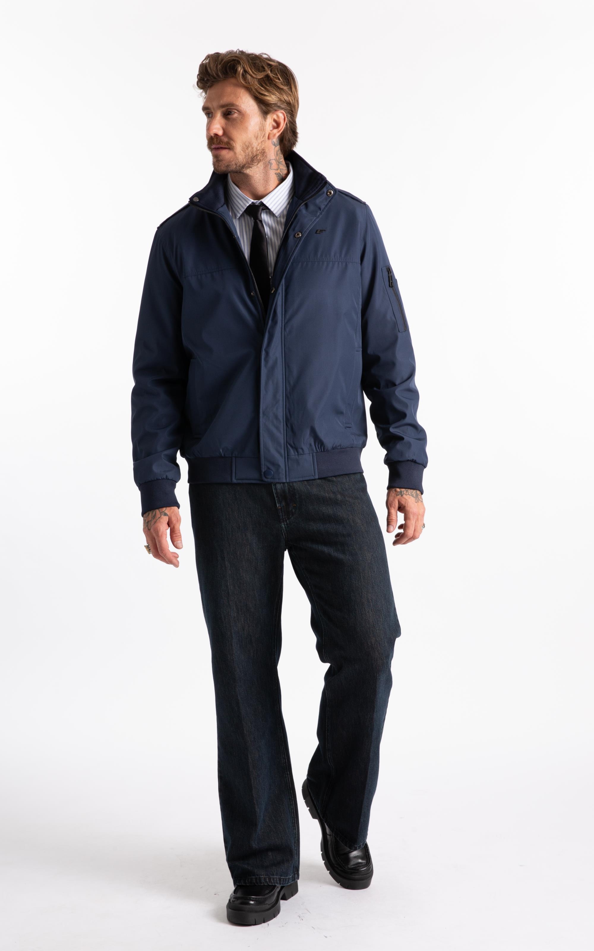 Jaqueta Nylon Padding Sport Dark Navy