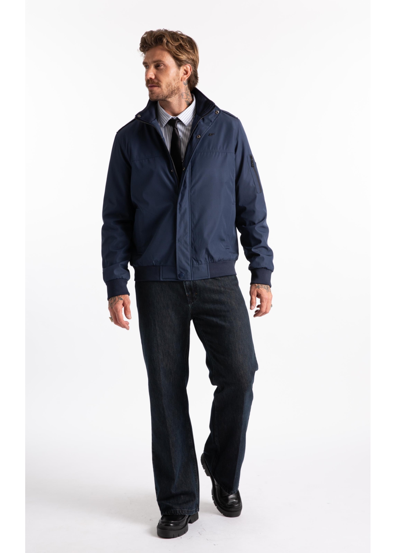 Jaqueta Nylon Padding Sport Dark Navy