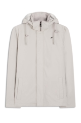 Jaqueta Nylon Ribbon Hood Cinza