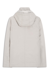 Jaqueta Nylon Ribbon Hood Cinza