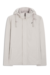 Jaqueta Nylon Ribbon Hood Cinza