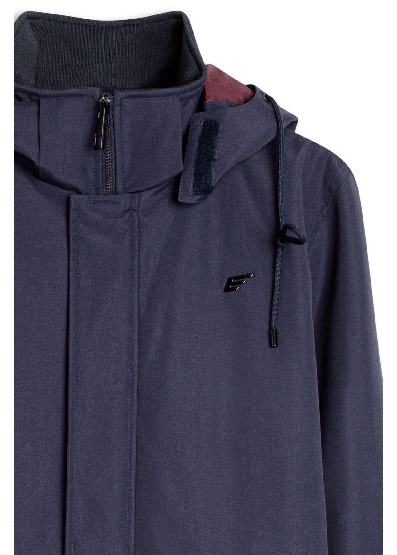 Jaqueta Nylon Ribbon Hood Dark Navy