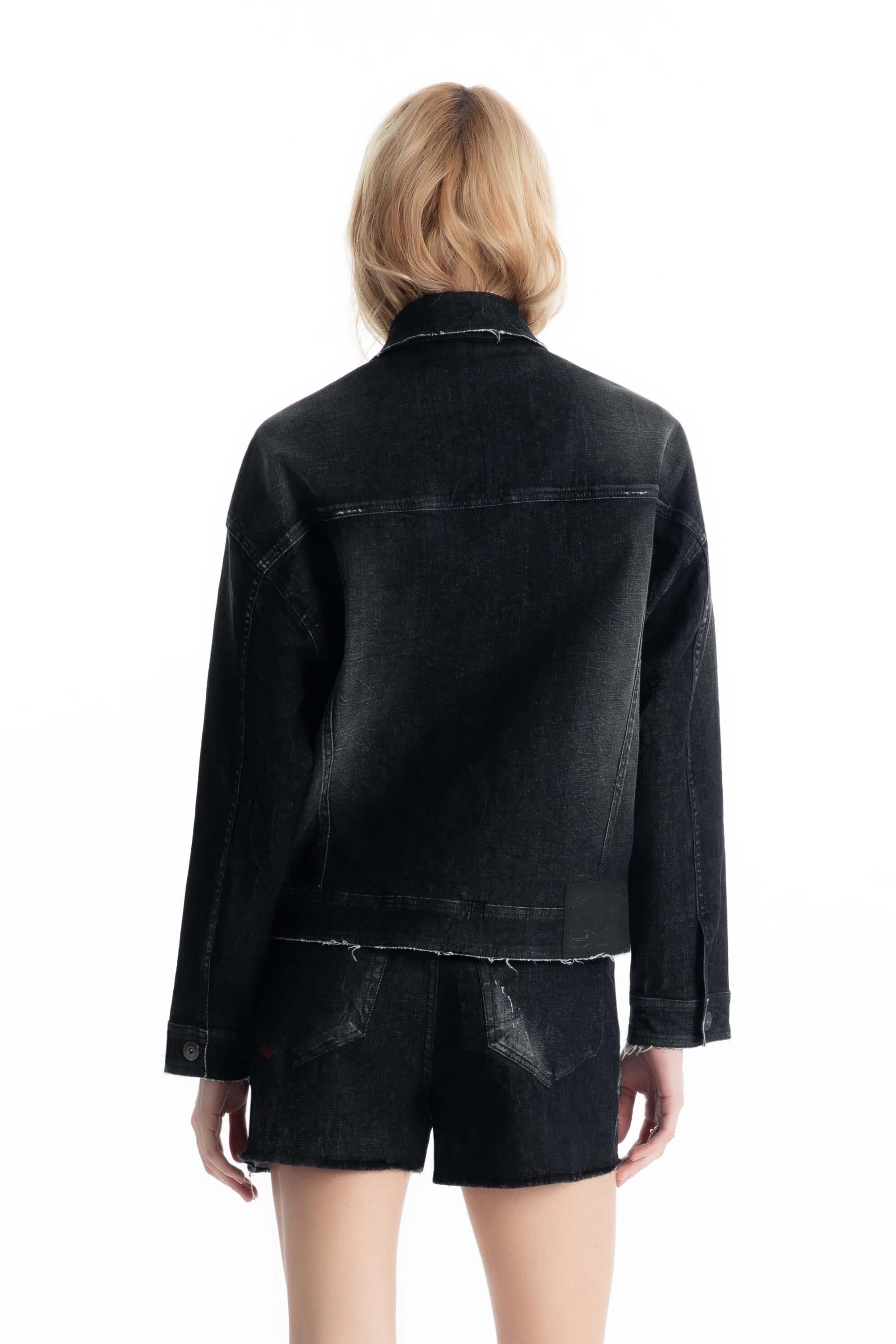 Jaqueta Ocean Elastic Oversized 2083-Lav.Black C/ Resina