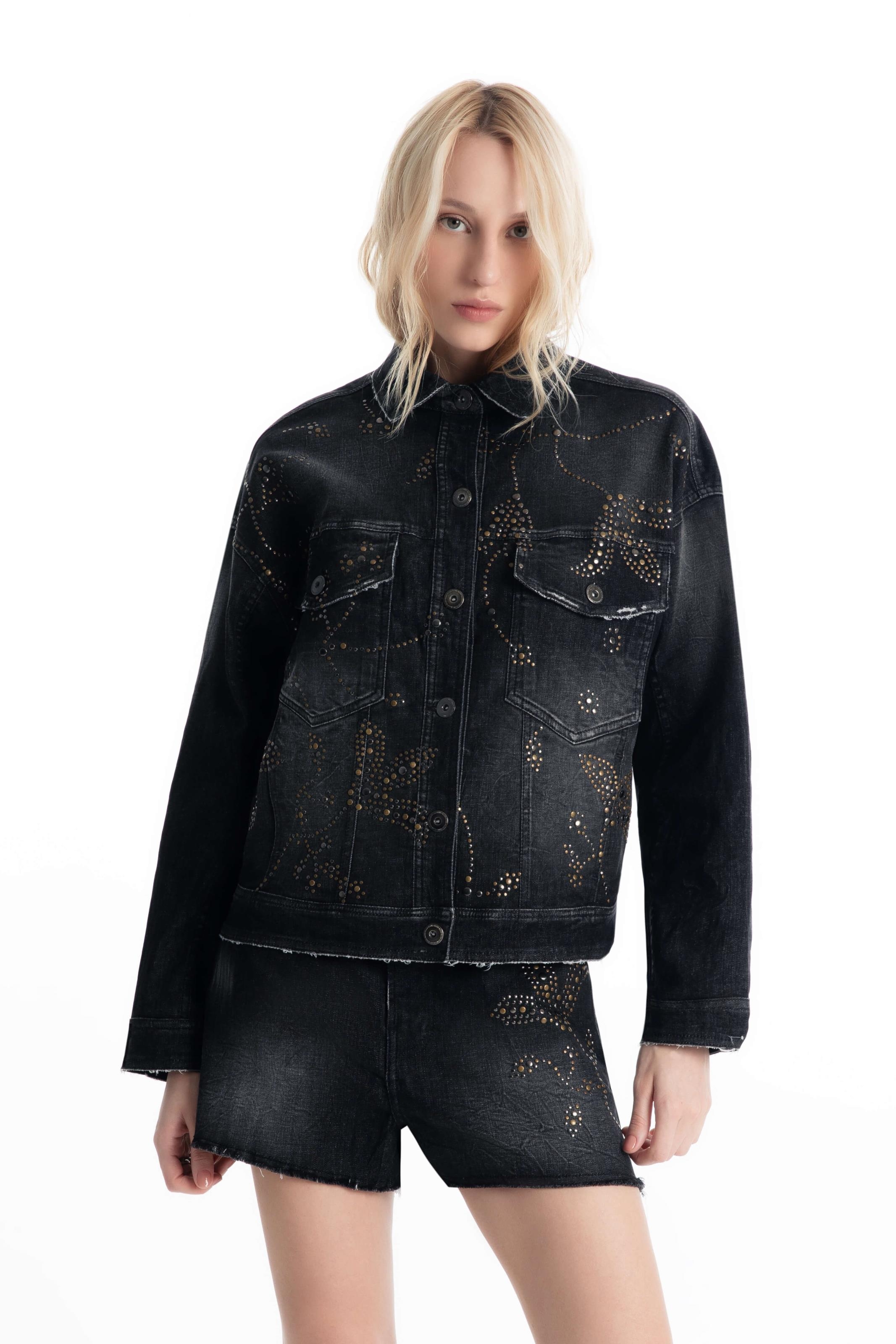 Jaqueta Ocean Elastic Oversized 2083-Lav.Black C/ Resina