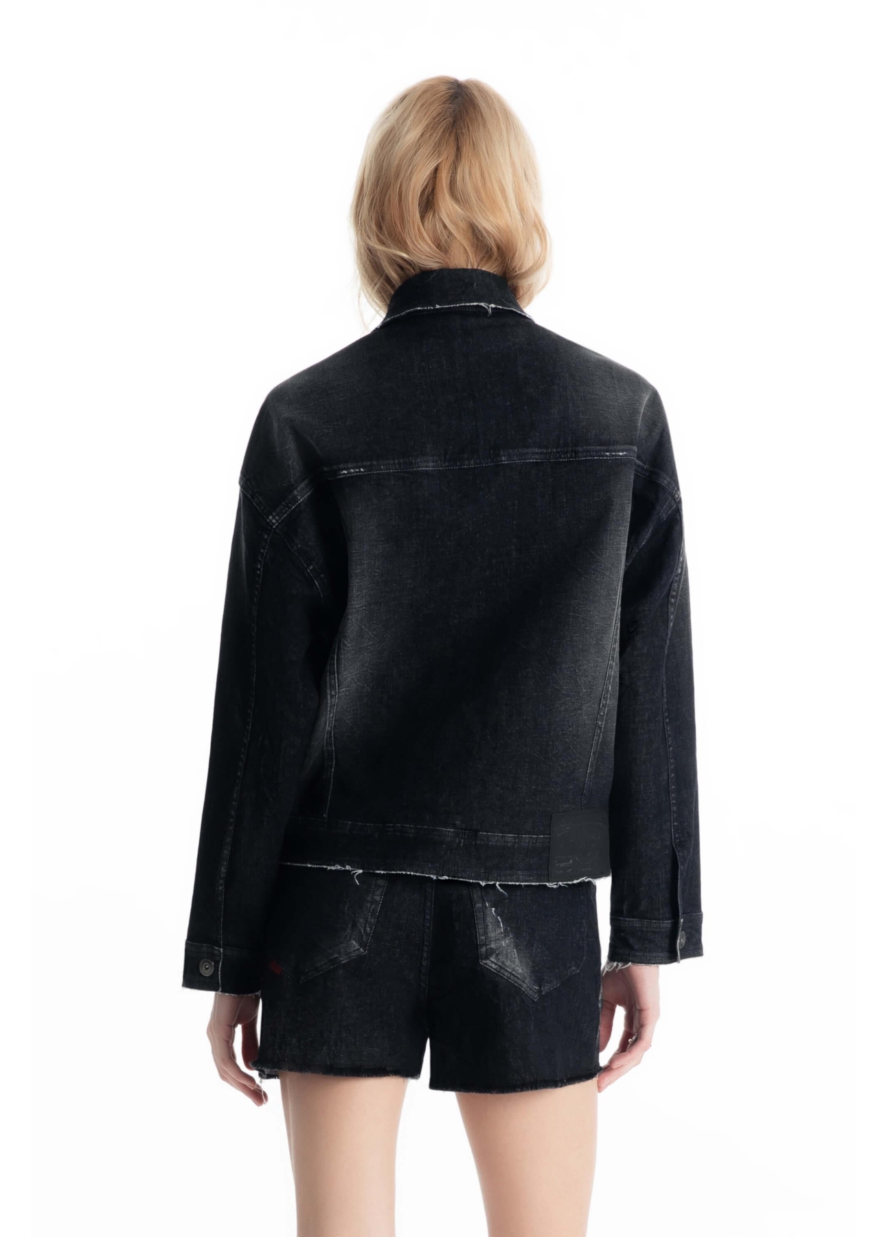 Jaqueta Ocean Elastic Oversized 2083-Lav.Black C/ Resina