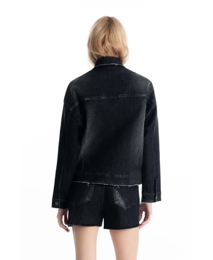 Jaqueta Ocean Elastic Oversized 2083-Lav.Black C/ Resina