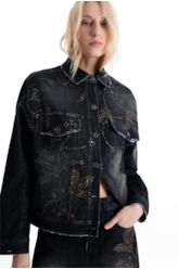 Jaqueta Ocean Elastic Oversized 2083-Lav.Black C/ Resina