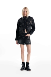 Jaqueta Ocean Elastic Oversized 2083-Lav.Black C/ Resina