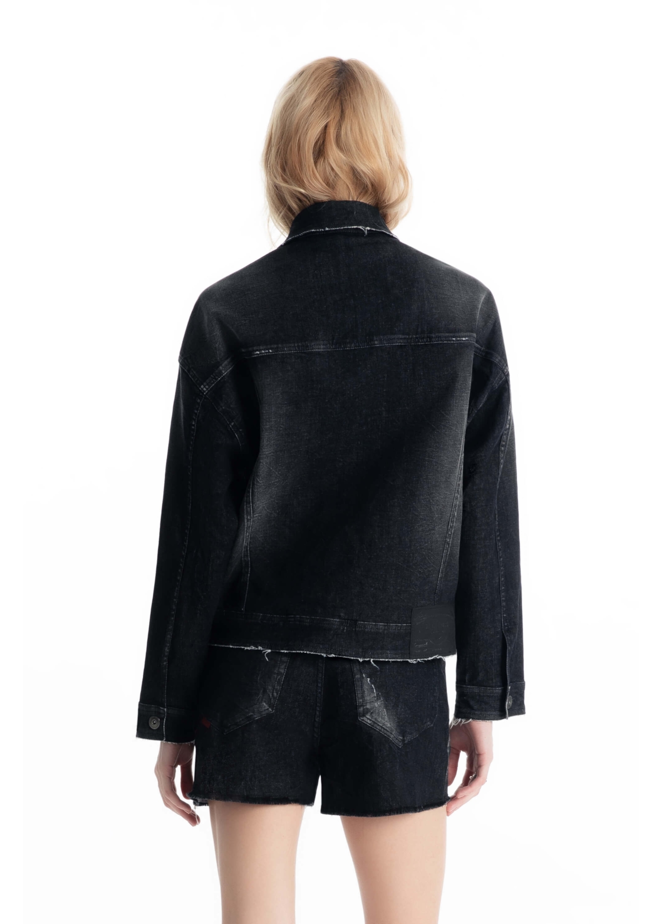 Jaqueta Ocean Elastic Oversized 2083-Lav.Black C/ Resina