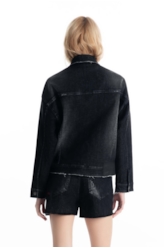 Jaqueta Ocean Elastic Oversized 2083-Lav.Black C/ Resina