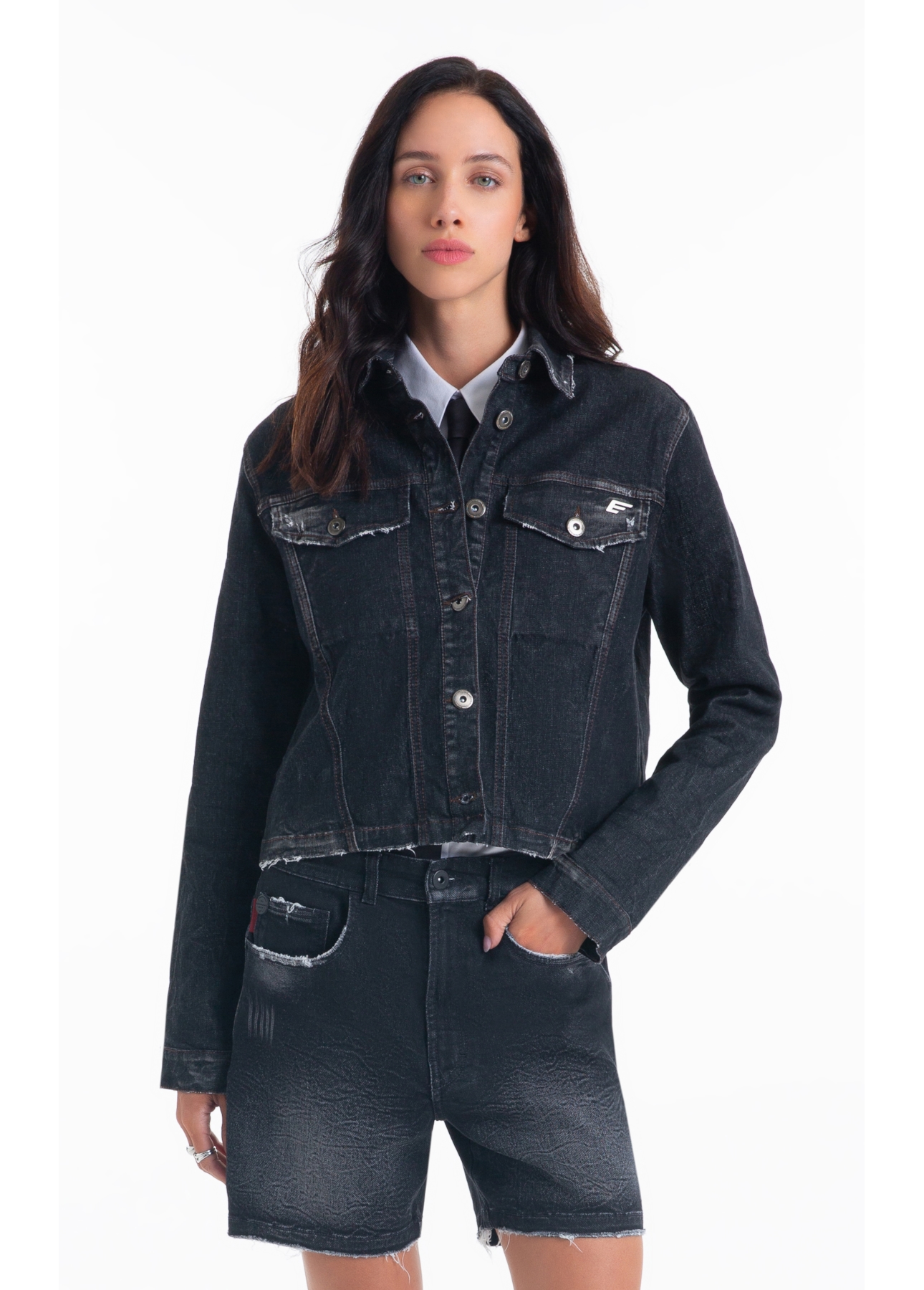 Jaqueta Ocean Elastic Pesponto Lav.Black