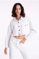 Jaqueta Oversized Destroyed Branco
