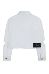 Jaqueta Oversized Destroyed Branco
