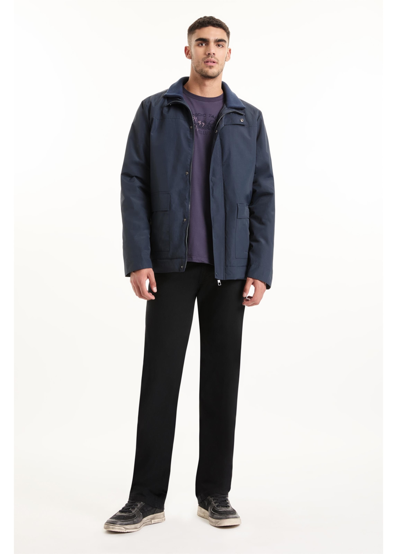 Jaqueta Parka Nylon Parachute Marinho