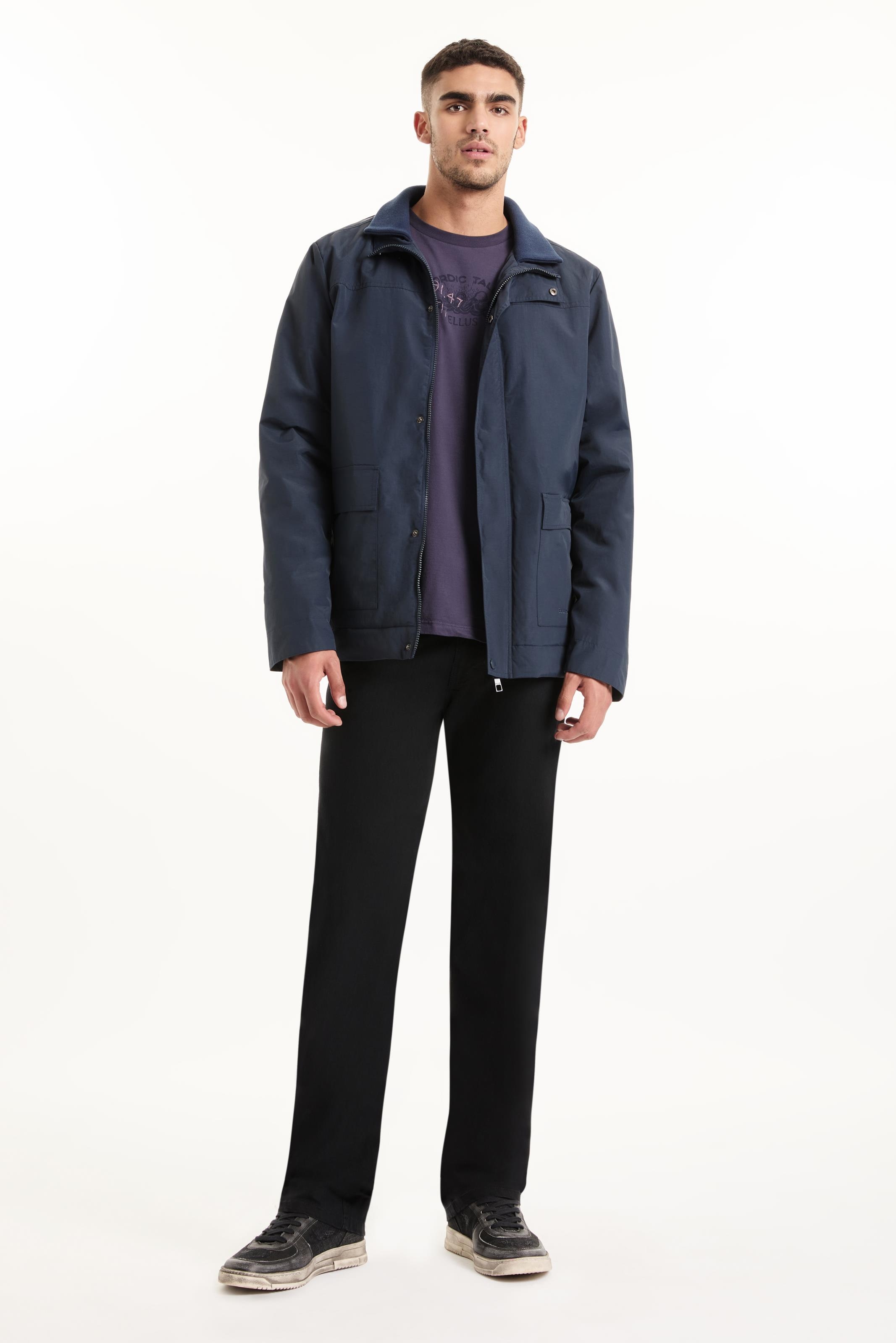 Jaqueta Parka Nylon Parachute Marinho