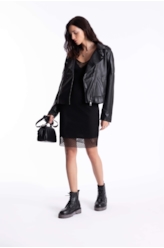 Jaqueta Perfecto Buckles Ellus Preto