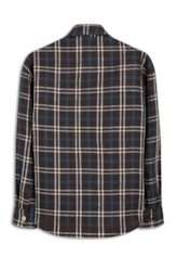 Jaqueta Plaid Vintage Press Buttons Preto