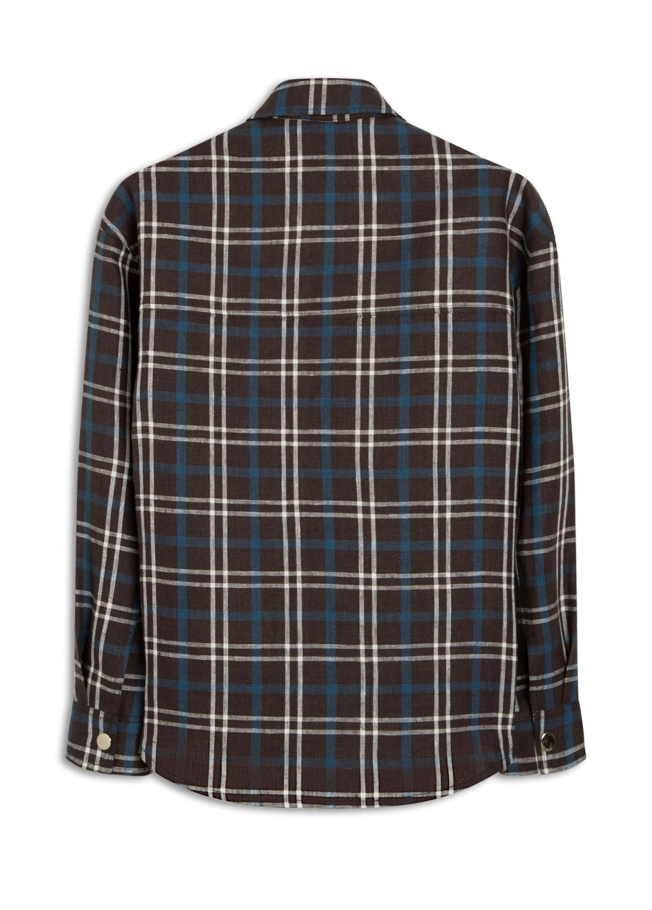 Jaqueta Plaid Vintage Press Buttons Preto