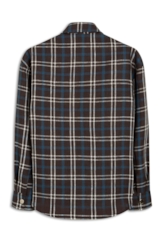 Jaqueta Plaid Vintage Press Buttons Preto