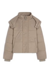 Jaqueta Puffer Hood Caqui