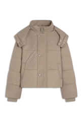 Jaqueta Puffer Hood Caqui