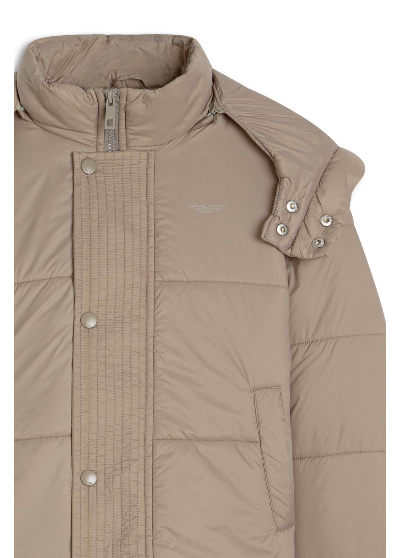 Jaqueta Puffer Hood Caqui